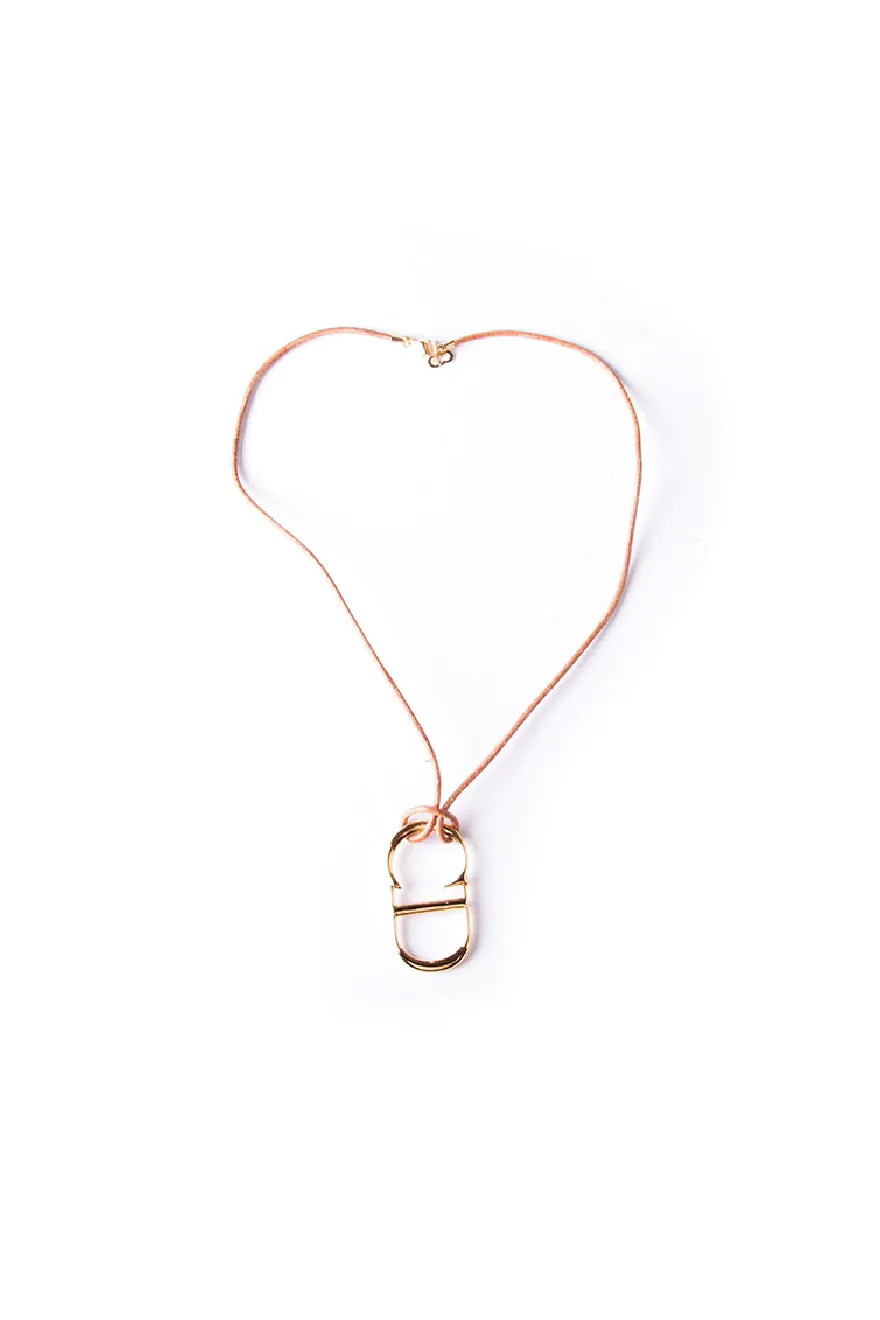 CD Leather Necklace