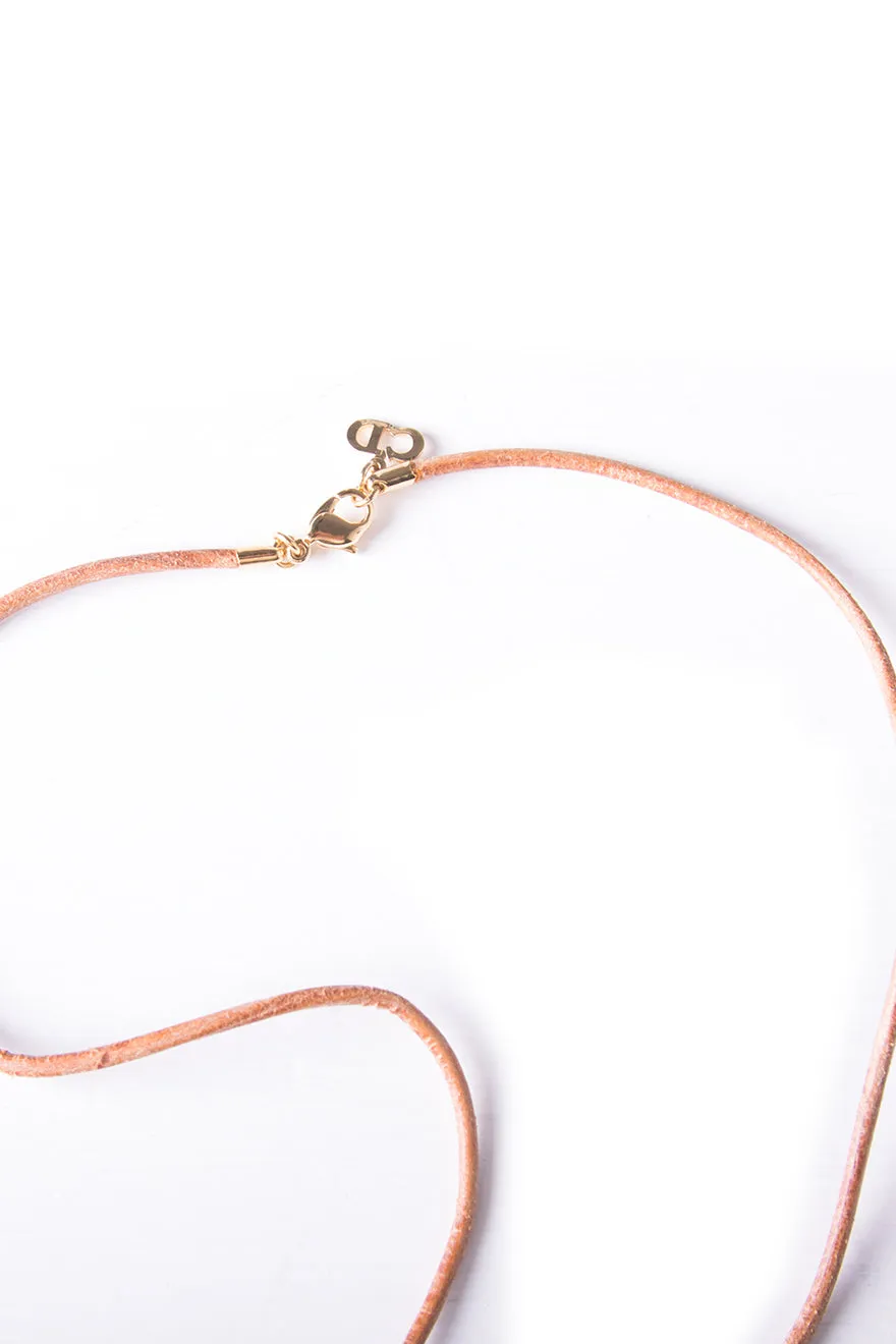 CD Leather Necklace
