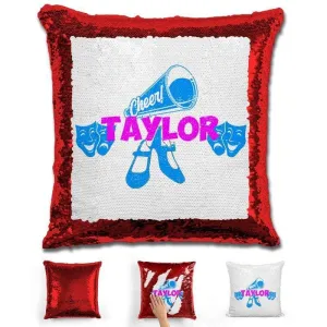 Cheer Dance and Drama Personalized Magic Sequin Pillow