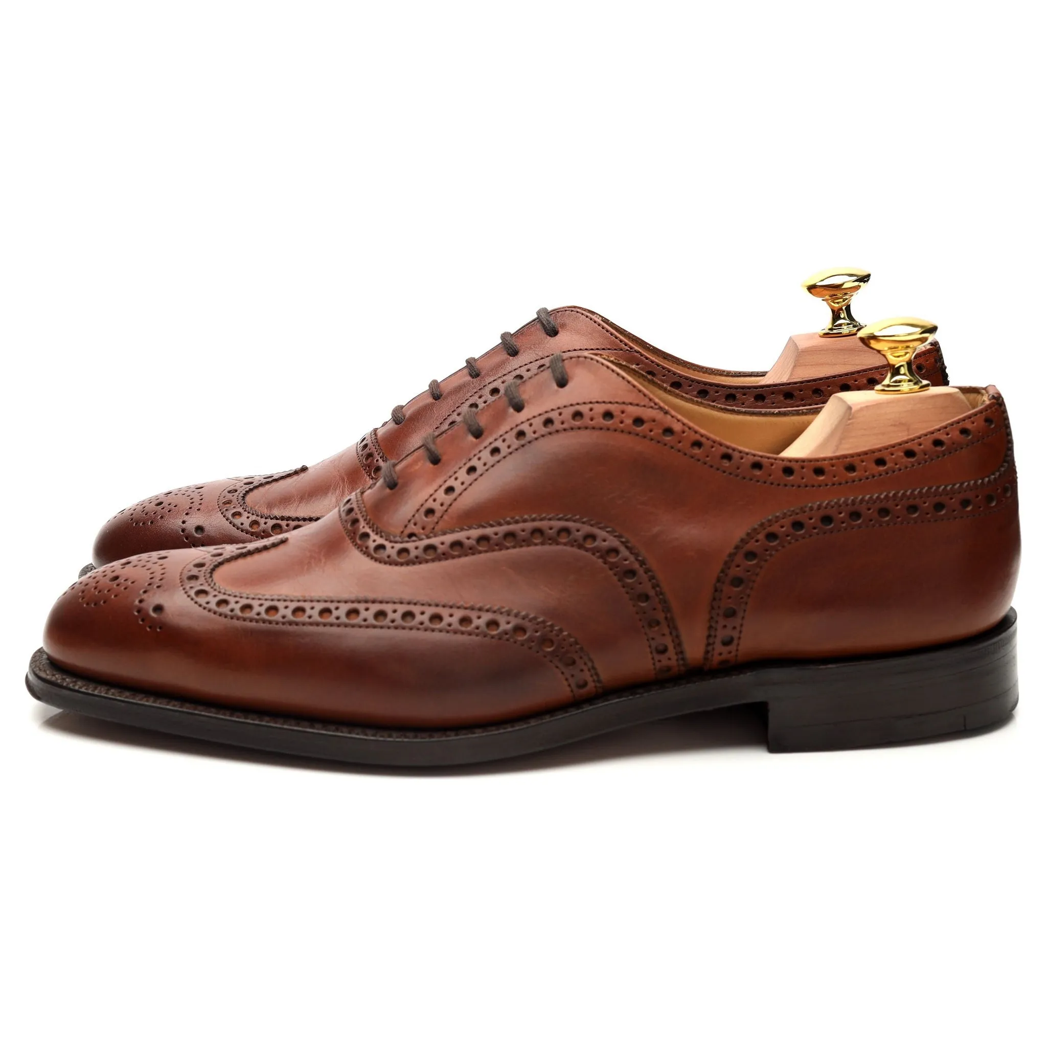 'Chetwynd' Tan Brown Leather Oxford Brogues UK 7 G