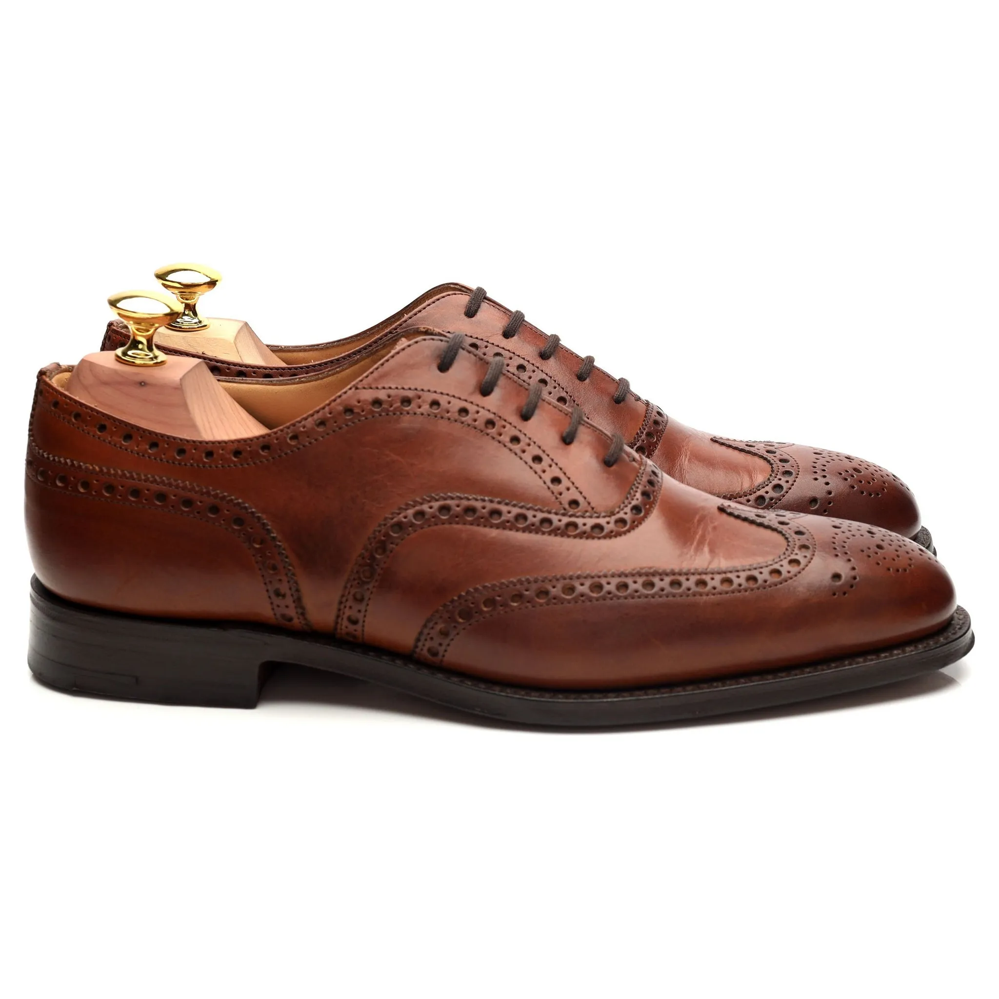 'Chetwynd' Tan Brown Leather Oxford Brogues UK 7 G