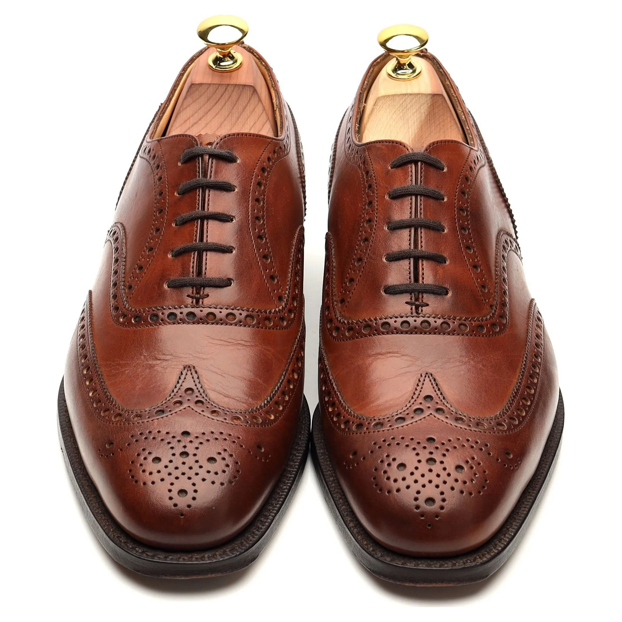 'Chetwynd' Tan Brown Leather Oxford Brogues UK 7 G