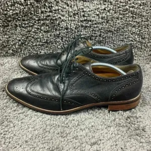 Cole Haan Lenox Hill Wingtip Brogue Oxford Mens 14 Black Leather Shoes C12227