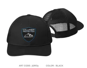 Columbia Protection Security Services Embroidered Snapback Trucker Cap - jGRf3y