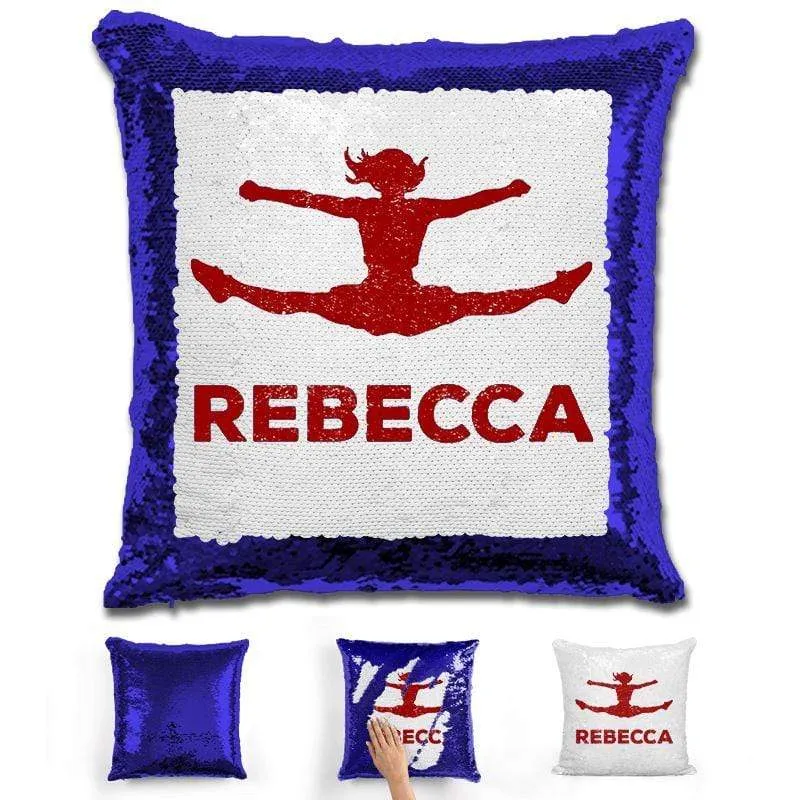 Competitive Cheerleader Personalized Magic Sequin Pillow