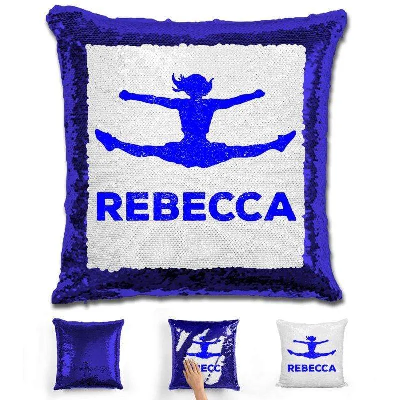 Competitive Cheerleader Personalized Magic Sequin Pillow