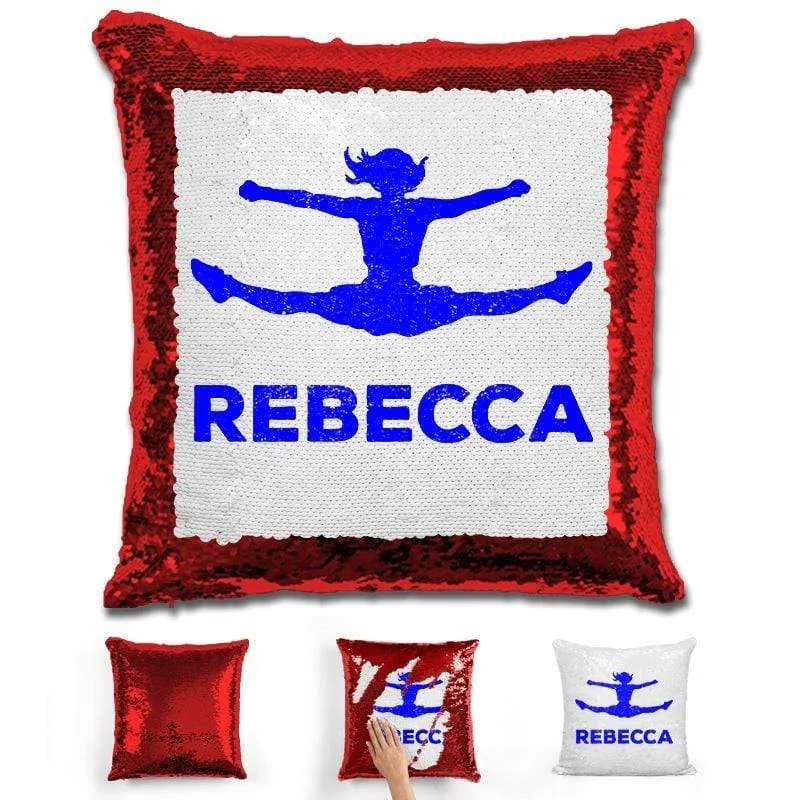 Competitive Cheerleader Personalized Magic Sequin Pillow