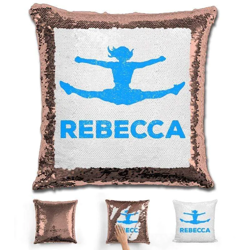 Competitive Cheerleader Personalized Magic Sequin Pillow