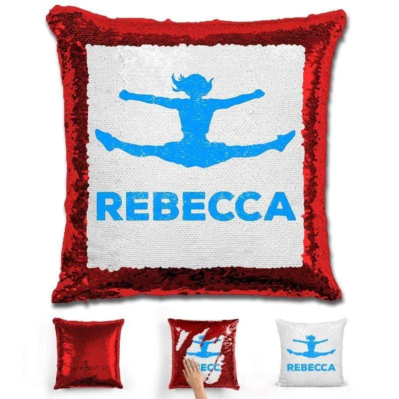 Competitive Cheerleader Personalized Magic Sequin Pillow