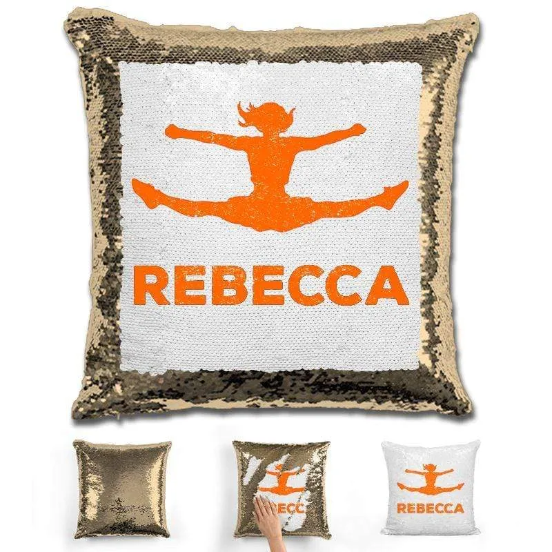 Competitive Cheerleader Personalized Magic Sequin Pillow