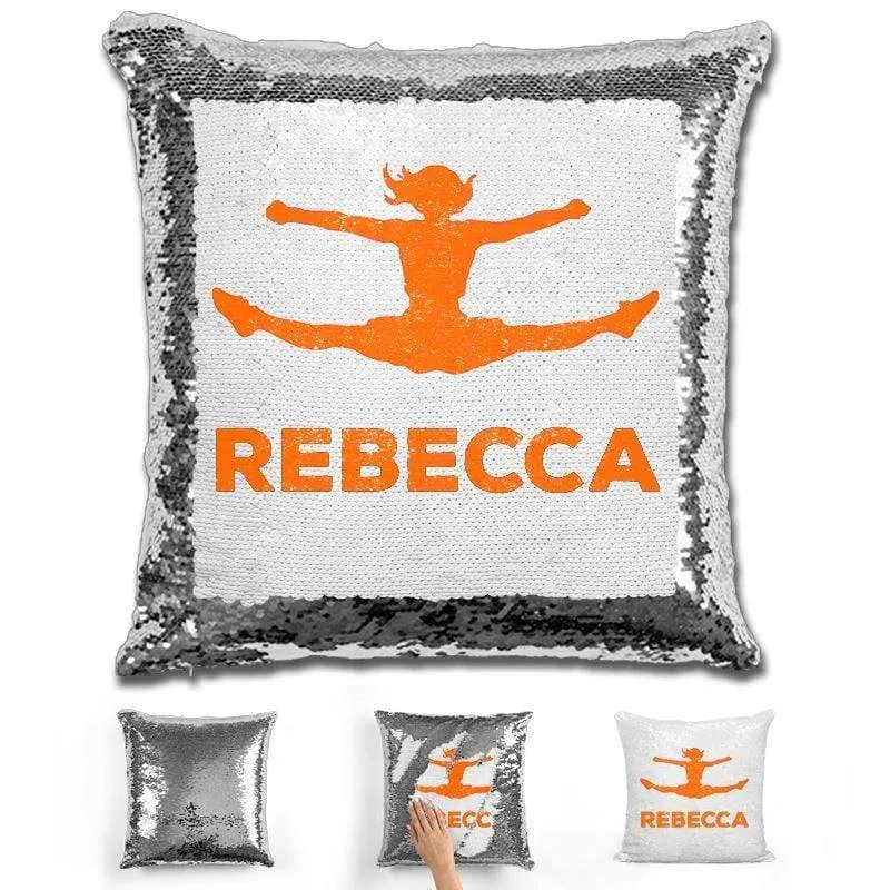 Competitive Cheerleader Personalized Magic Sequin Pillow