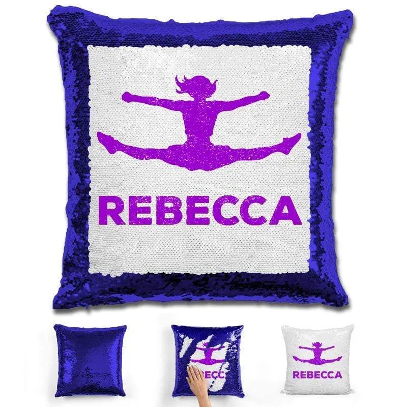 Competitive Cheerleader Personalized Magic Sequin Pillow