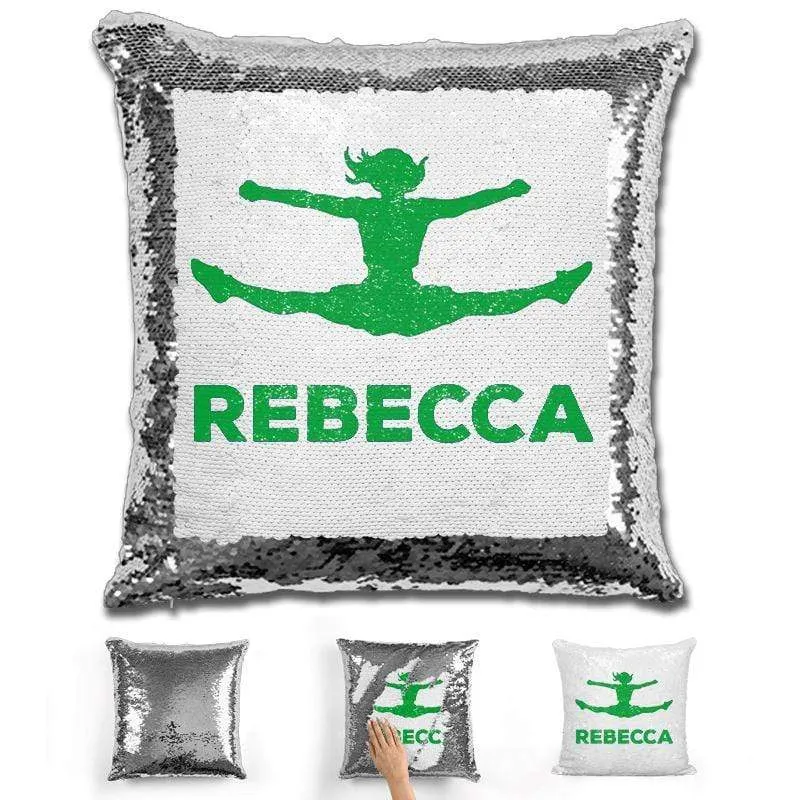 Competitive Cheerleader Personalized Magic Sequin Pillow