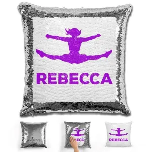 Competitive Cheerleader Personalized Magic Sequin Pillow