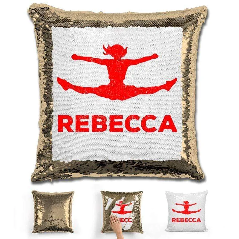 Competitive Cheerleader Personalized Magic Sequin Pillow