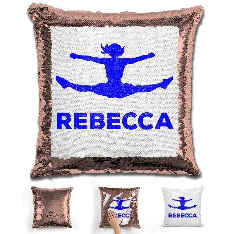 Competitive Cheerleader Personalized Magic Sequin Pillow