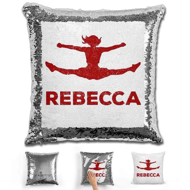 Competitive Cheerleader Personalized Magic Sequin Pillow