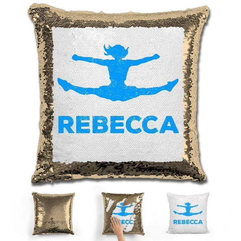 Competitive Cheerleader Personalized Magic Sequin Pillow
