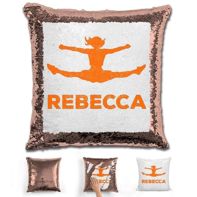 Competitive Cheerleader Personalized Magic Sequin Pillow