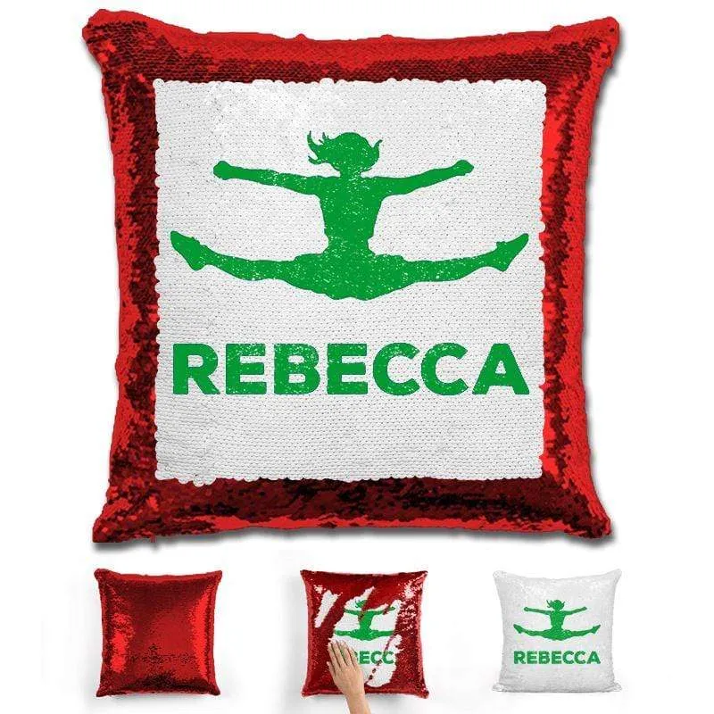 Competitive Cheerleader Personalized Magic Sequin Pillow