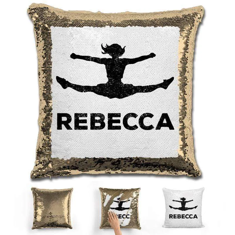 Competitive Cheerleader Personalized Magic Sequin Pillow