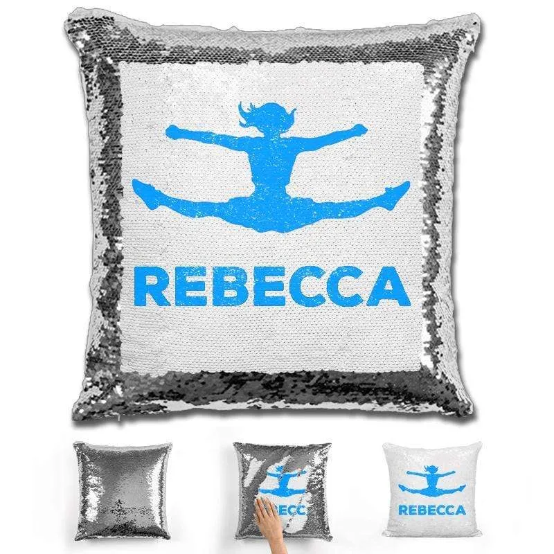 Competitive Cheerleader Personalized Magic Sequin Pillow