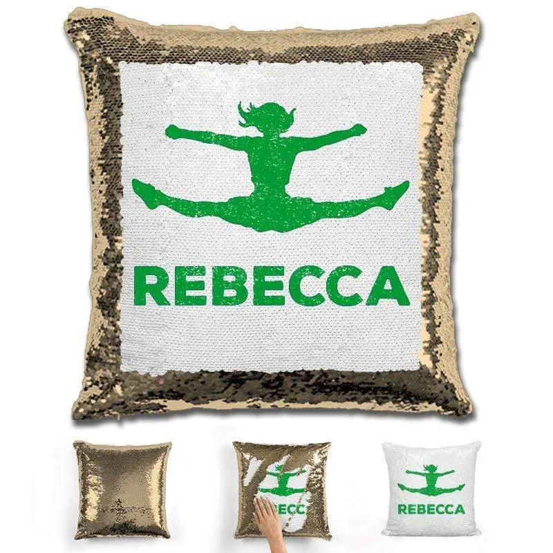 Competitive Cheerleader Personalized Magic Sequin Pillow