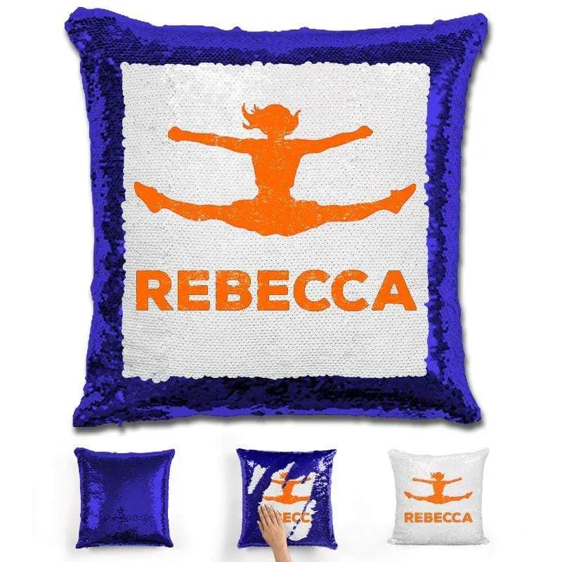 Competitive Cheerleader Personalized Magic Sequin Pillow
