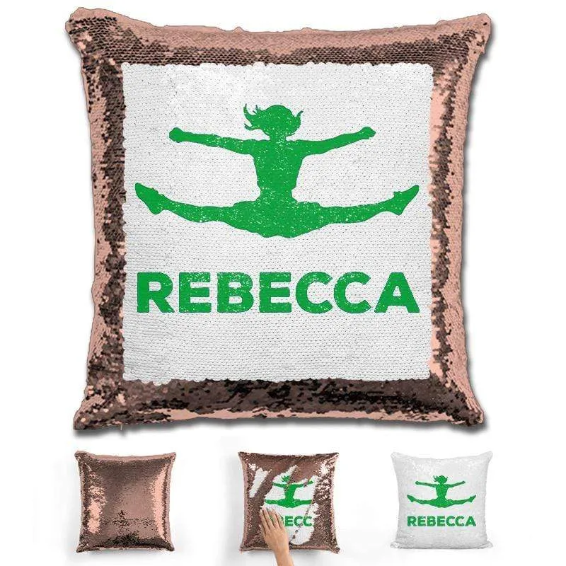 Competitive Cheerleader Personalized Magic Sequin Pillow