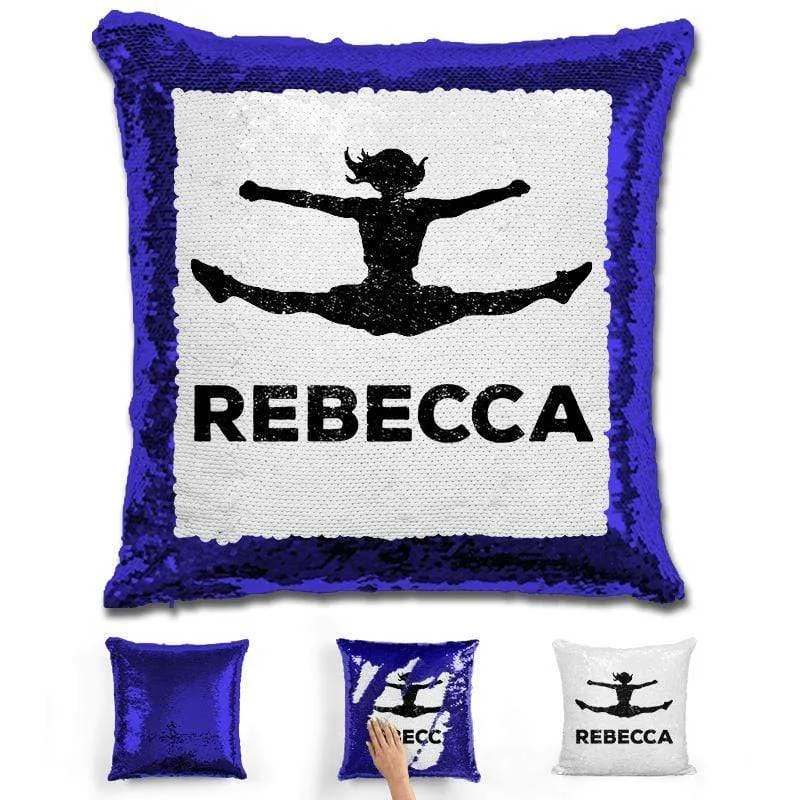 Competitive Cheerleader Personalized Magic Sequin Pillow