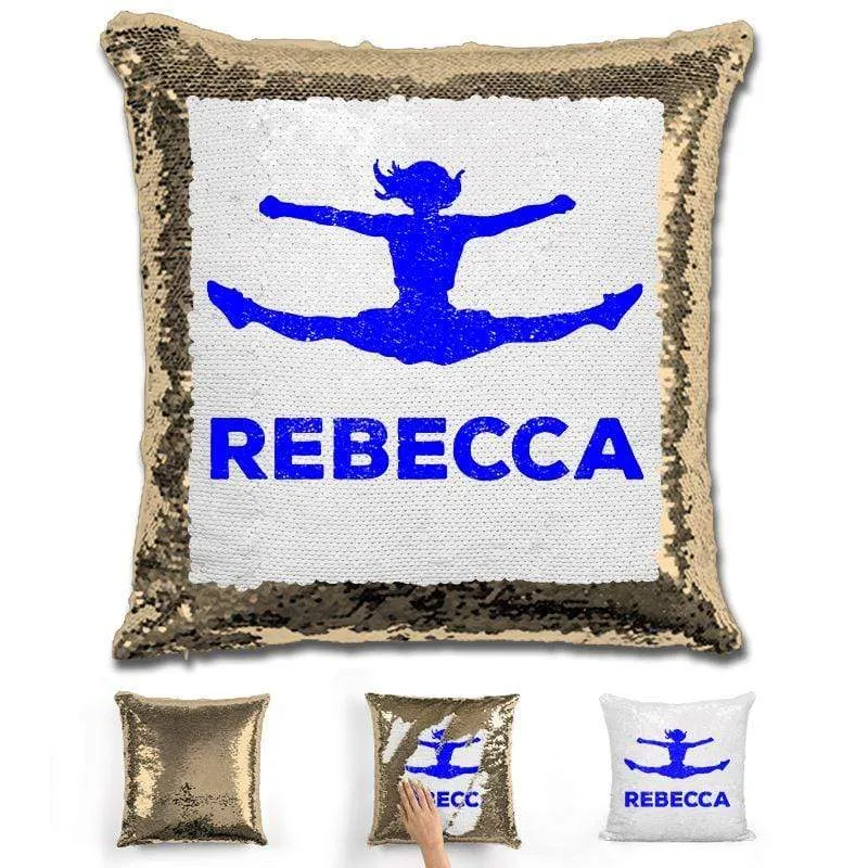 Competitive Cheerleader Personalized Magic Sequin Pillow
