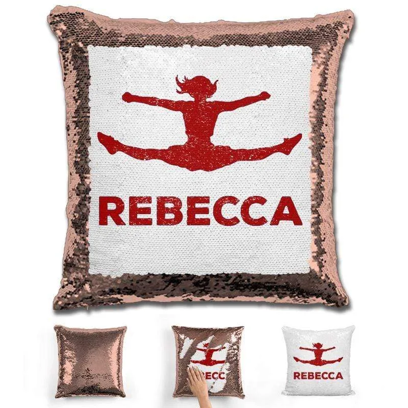 Competitive Cheerleader Personalized Magic Sequin Pillow