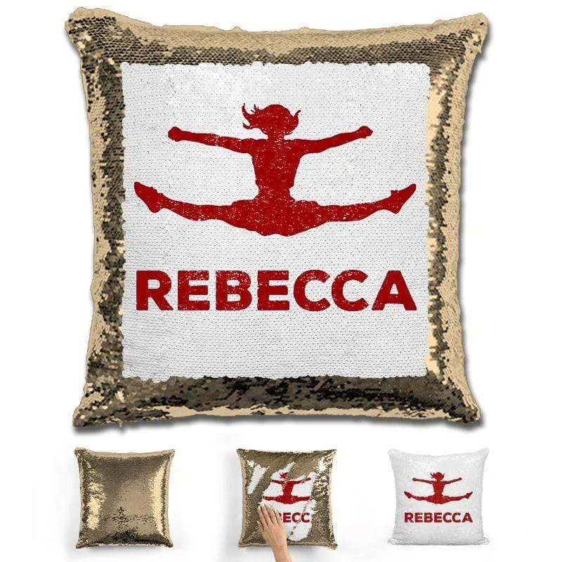 Competitive Cheerleader Personalized Magic Sequin Pillow