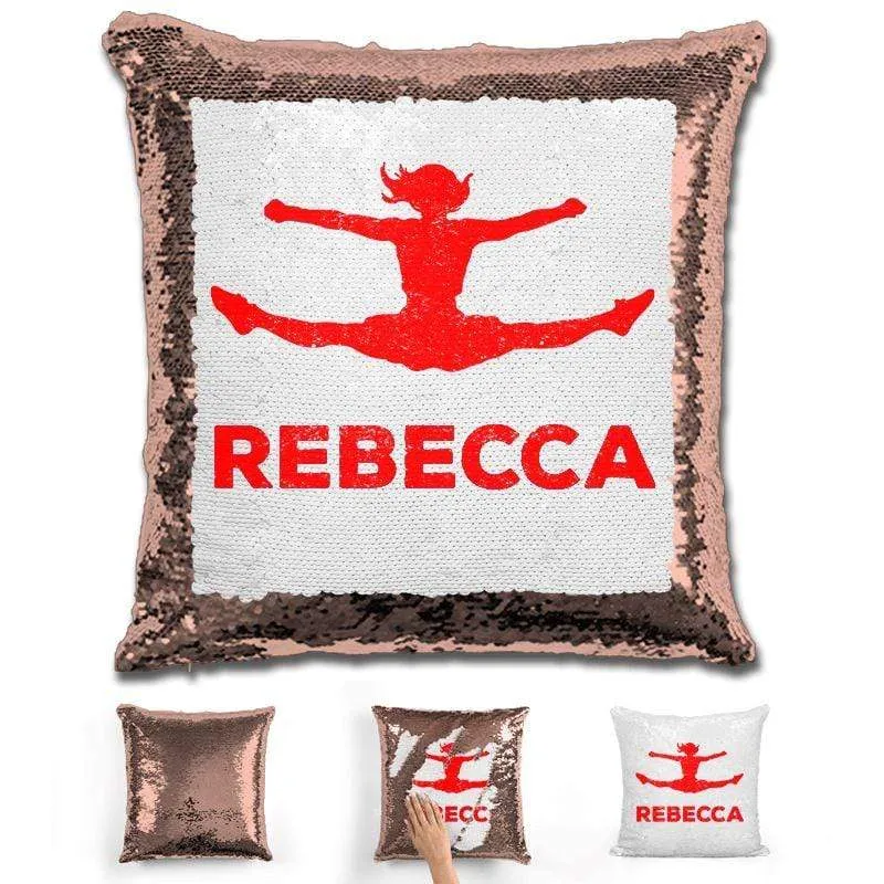 Competitive Cheerleader Personalized Magic Sequin Pillow