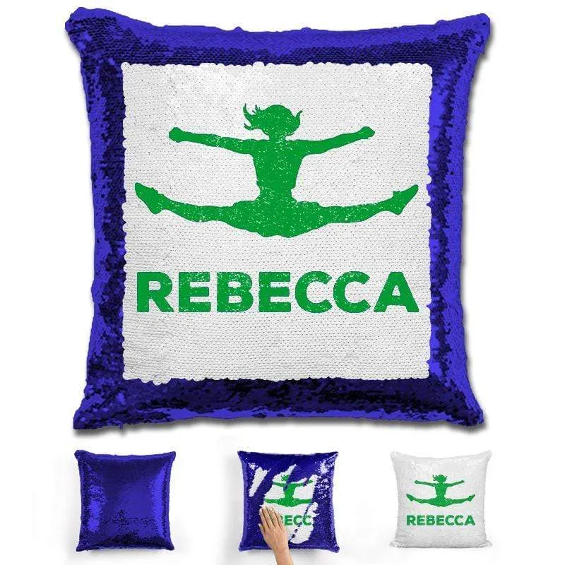 Competitive Cheerleader Personalized Magic Sequin Pillow