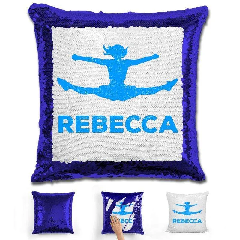 Competitive Cheerleader Personalized Magic Sequin Pillow