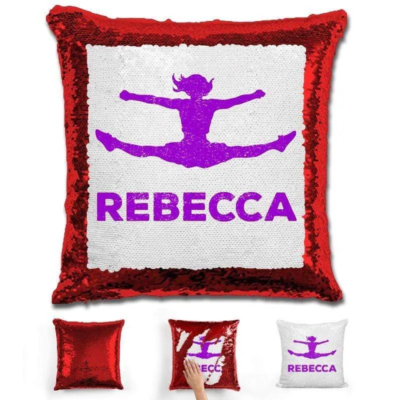 Competitive Cheerleader Personalized Magic Sequin Pillow