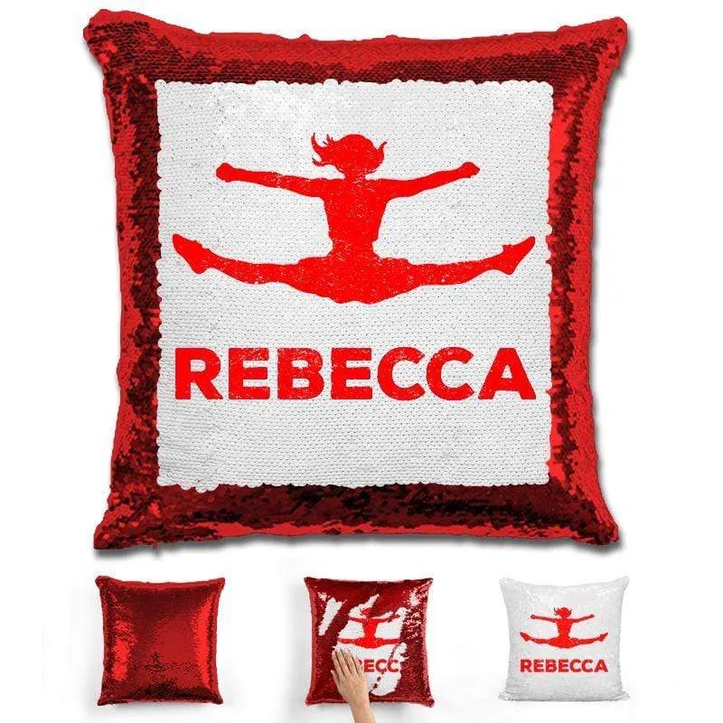 Competitive Cheerleader Personalized Magic Sequin Pillow