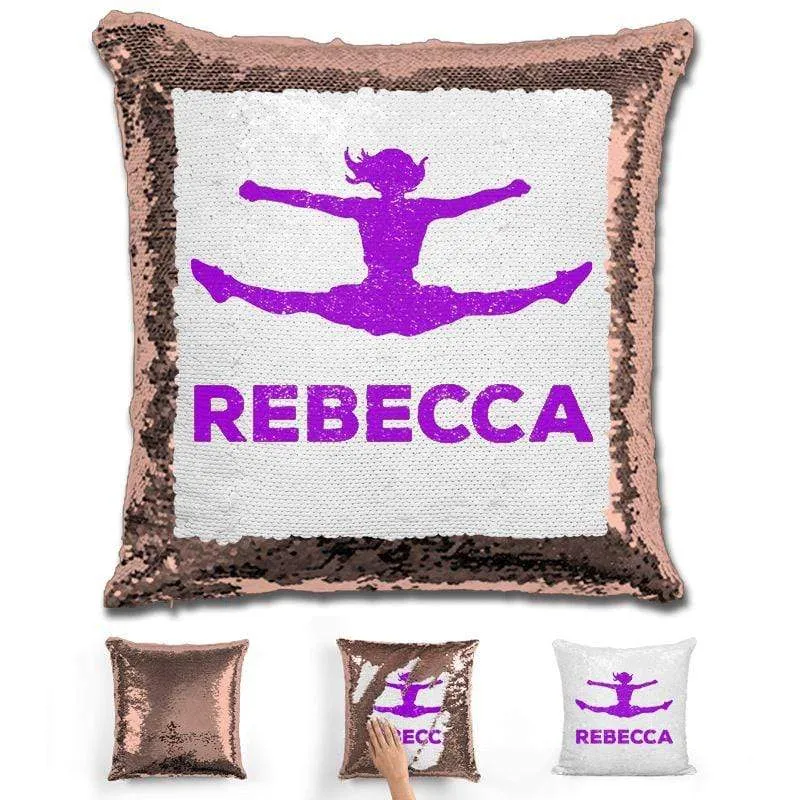 Competitive Cheerleader Personalized Magic Sequin Pillow
