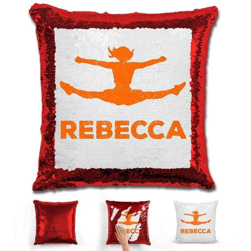 Competitive Cheerleader Personalized Magic Sequin Pillow