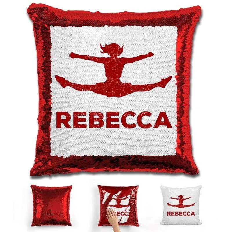 Competitive Cheerleader Personalized Magic Sequin Pillow