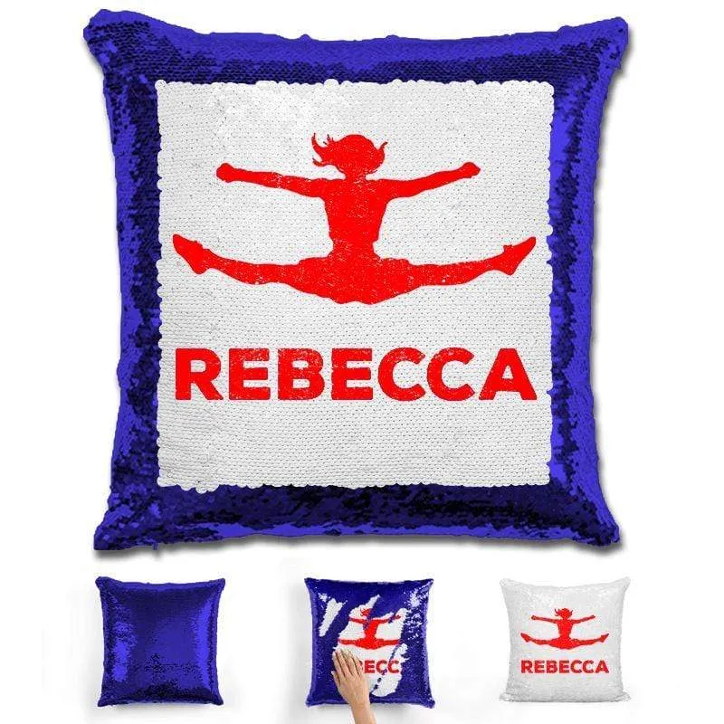Competitive Cheerleader Personalized Magic Sequin Pillow
