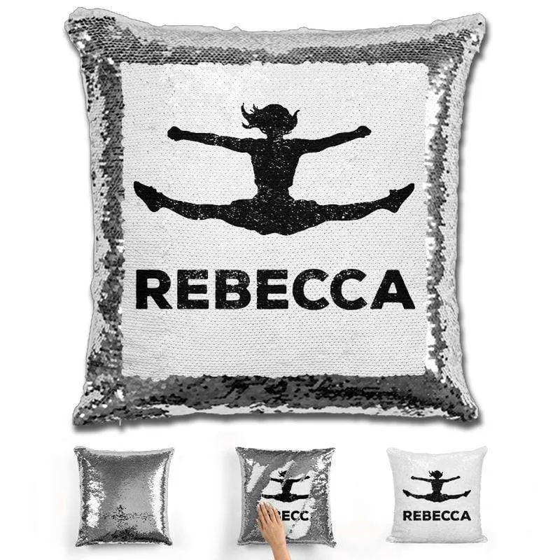 Competitive Cheerleader Personalized Magic Sequin Pillow