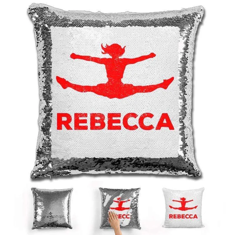 Competitive Cheerleader Personalized Magic Sequin Pillow
