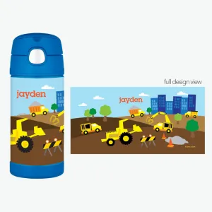 Construction Site Personalized Thermos Bottle