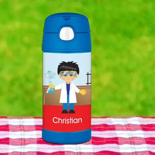 Cool Scientist Boy Personalized Thermos Bottle