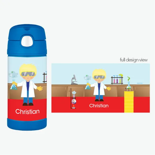 Cool Scientist Boy Personalized Thermos Bottle