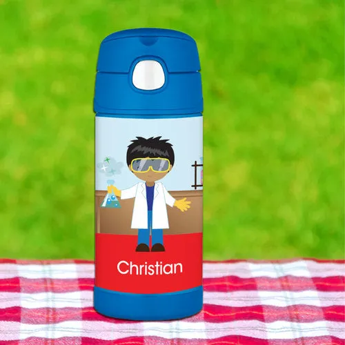 Cool Scientist Boy Personalized Thermos Bottle