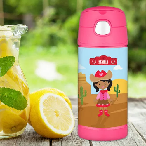 Cowgirl Personalized Thermos Bottle