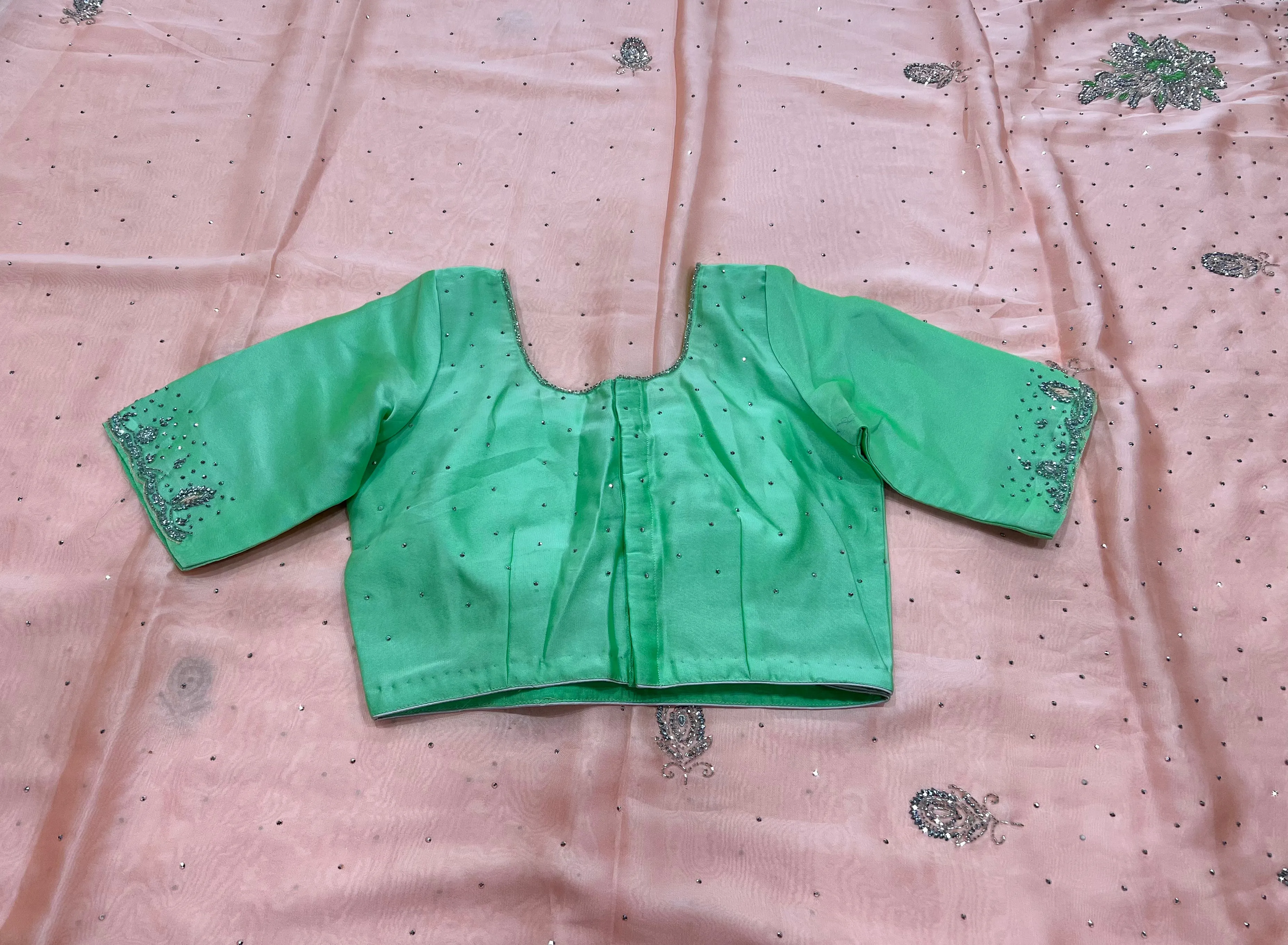 Crepe Silk Embroidered Banaras Saree